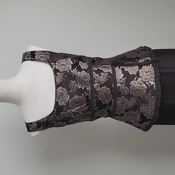 NWOT 100% Silk Vintage Formal Ann Taylor Top & Skirt, Brown, Size: 8 - Picture 2 of 16